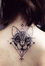 Геометрија и аватар на животни Комбинирана шема за тетоважа на грбот