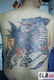 უკან ტრადიციული კლასიკური Kirin Animal Tattoo