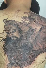 I-classic domineering back Guan Gong tattoo