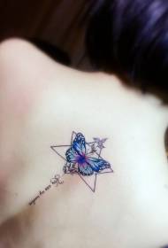 späť osobnosť maľované motýľ geometrické tetovanie vzor