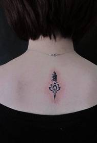 gyönyörű kis lótusz totem tetoválás test tetoválás