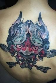 pabalik nga hinimo sa gamay nga pattern sa tattoo nga prajna