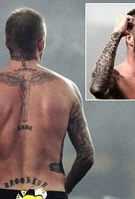 bonic tatuatge de l'esquena Beckham