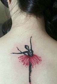 gadis kembali cinta pola tato balet gadis