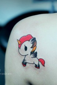 cute cute little unicorn tattoo pattern