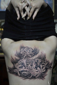 skönhet vacker rygg blomma tatuering mönster