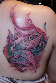 gražus phoenixo tatuiruotės modelis