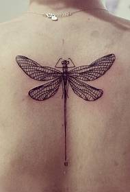 modello del tatuaggio backdragonfly