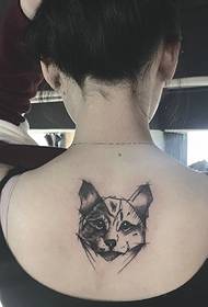 Iphethini le-Sexy Girl Back Cute Puppy Head tattoo