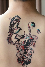 Rücken Persönlichkeit alternative Vogel Tattoo