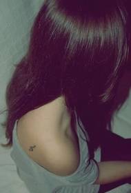 girl back note tattoo