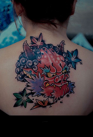 kolor sa likod nga Q nga bersyon sa henyo nga tattoo nga sumbanan