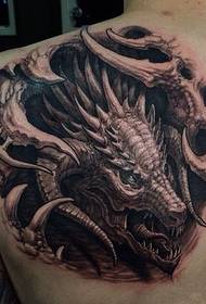 poster in la parte posteriore di u tatuu di drago dragone