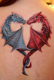 aftur tvö persónuleg dragon húðflúr