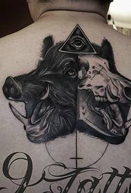 wani madadin daji boar avatar da turanci tattoo