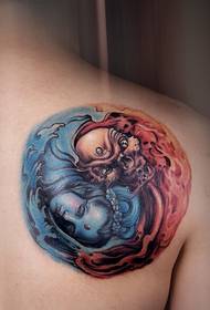 modello di tatuaggio gossip classico spalla posteriore