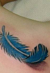 Back 3D Feather Tattoo patroon