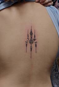 női Thai buddhista szerencsés szimbólum tetoválás