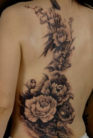 tsara tarehy miverina amin'ny mody vita amin'ny tatoazy peony tsara tarehy fotsiny