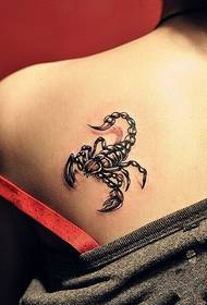tatuaggio di bellezza scorpione 3D sul retro