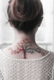 krása zpět krásný elf strom tetování vzor