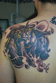 keren punggung anak itu kembali ke tato hewan dewa 94564 - kepribadian punggung laki-laki beruntung pasukan berani tato