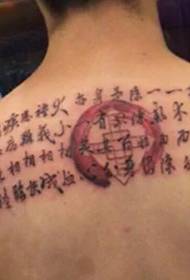 Persoonlijkheid heeft een terug getatoeëerd Chinees karakter tattoo-patroon