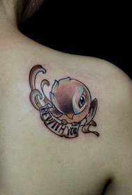djevojke ramena slatka ljuta ptica tetovaže