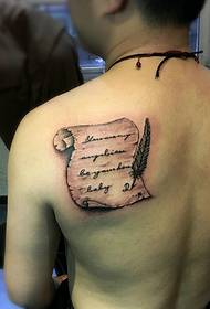 patrón de tatuaje de arte creativo de espalda único