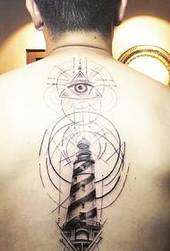 kreativ rygg personlighet totem Tattoo mønster