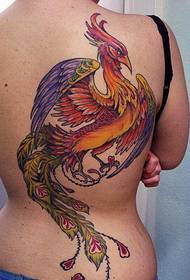 terug mooi Phoenix tatoegeringsbeeld