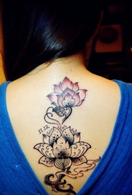 beauty back lotus tattoo figure