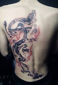 хлопчики татуювання дракона половиною чорнила