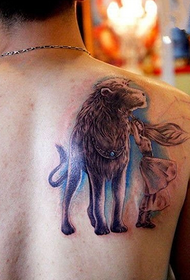 Maza Leo Back Tattoo