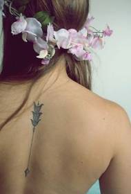 girl back arrow tattoo 93753 - back whistle wolf tattoo picture