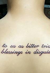 тоҷи бо бозгашт англисӣ Tattoo