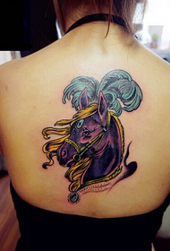 beauty back cute cartoon Tianma tattoo  94335 - beauty back painted swallow tattoo picture