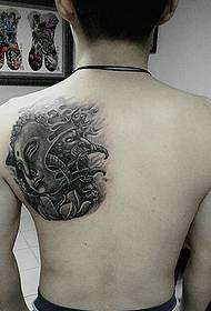 Buda dhe model mekanik tatuazhi i përzier mbrapa