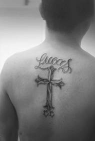 werom cool Ingelsk en cross tattoo patroan