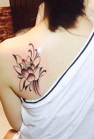 krása zpět lotosové tetování