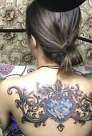 sexig skönhet tillbaka personlighet totem tatuering mönster