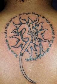 I-Sanskrit tattoo enhle futhi enhle ngemuva