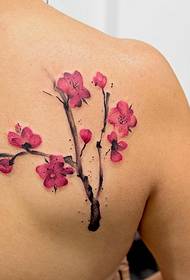 beautifully beautiful fashion plum flower tattoo
