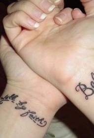 modello di tatuaggio inglese da polso coppia 95727-modello di tatuaggio inglese da polso