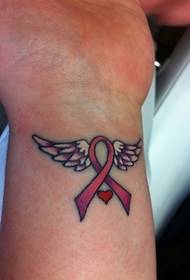 le ali del polso femminile amano il modello del tatuaggio