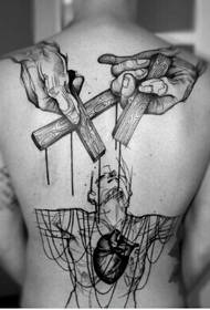 reen klasika nigra kaj blanka punisto Ilustraĵo de tatuado