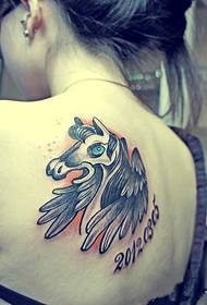 πίσω μικρή σκηνή τατουάζ Pegasus