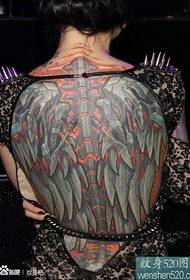 여성 다시 3d 기계 날개 문신
