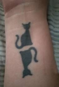 टॅटू मनगट पाळीव मुलगी मनगट काळ्या मांजरीचे टॅटू चित्र