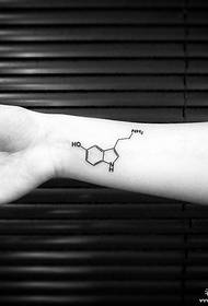 pojno geometria linio kemia elemento tatuaje ŝablono
